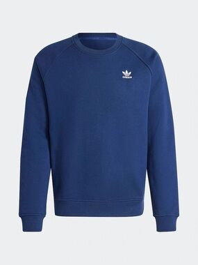 adidas Blue Crewneck Sweatshirt with Trefoil